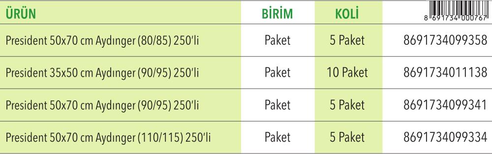50x70 Tabaka Aydıngerler