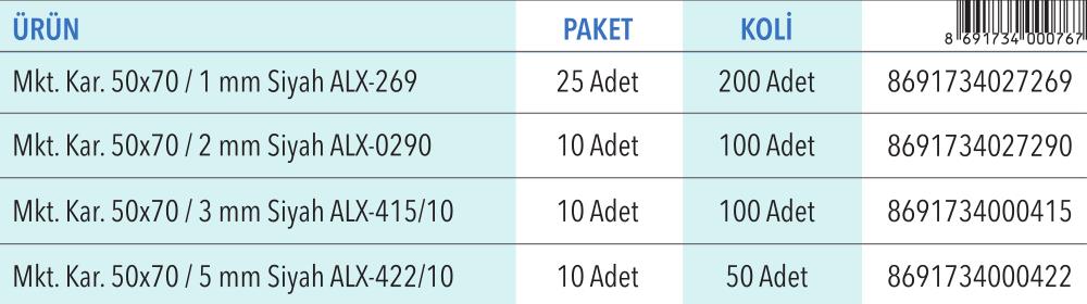 Siyah Maket Kartonu 1 mm / 2 mm / 3 mm / 5 mm 50x70