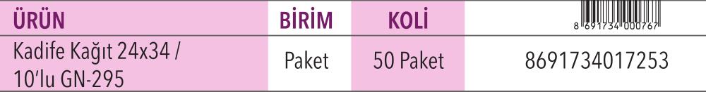 Kadife Kağıt 24x34 10'lu