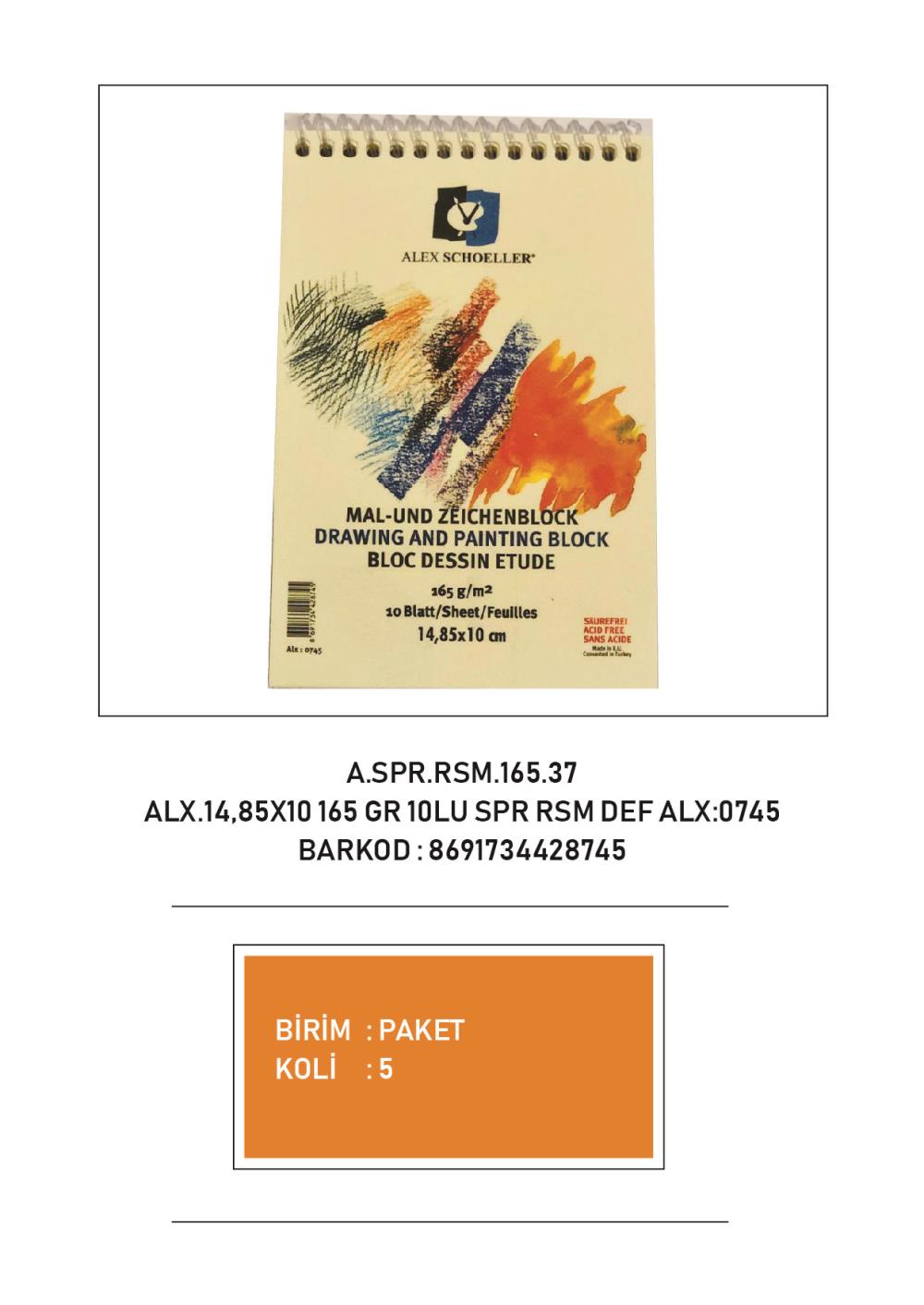 KÜÇÜK EBAT BLOKLAR..165 GR RESİM DEFTERİ , 120 GR FON BLOK  EBAT : 14,85X10