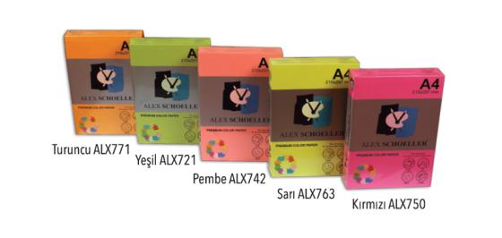 Renkli Fotokopi Kağıtları Fosforlu Renkler A4 500'lü (80 gr)