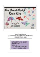 Çok Amaçlı Renkli Resim Blok 25x35 25'li (120 gr)