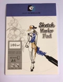 SKETCH-MARKER PAD 12 Lİ A4 - A5 - 15X15 - 20X20 ( 160 GR )